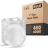 9" Clear Plastic Plates (480 Pack)
