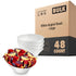 White Angled Bowls - Large (48 Pack)