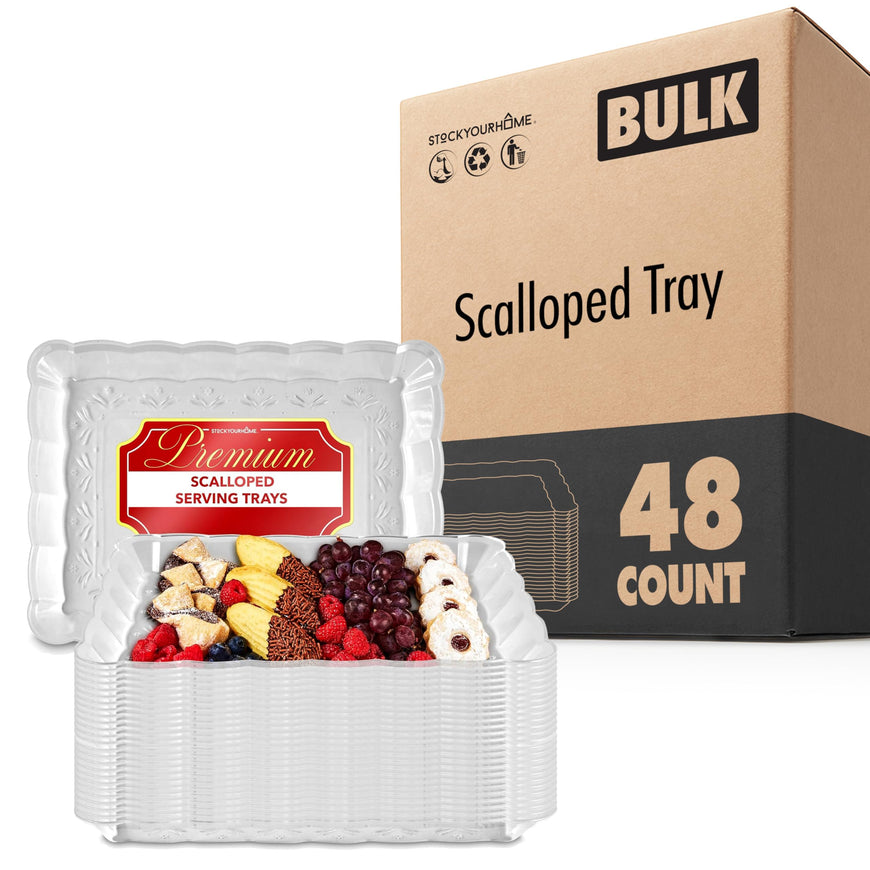 Scalloped Tray 48 Pack