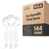 Clear Disposable Serving Spoons 144 Pack