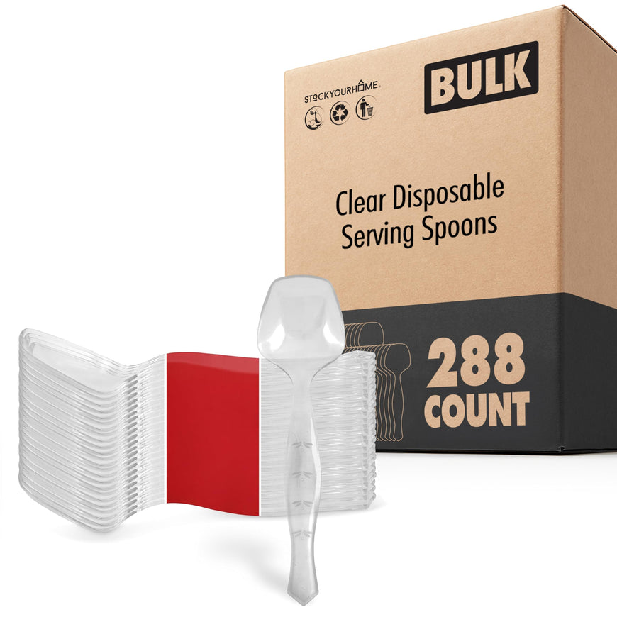 Clear Disposable Serving Spoons (288 pack)