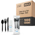 Cutlery Set w/Salt & Pepper - Black (1000 Pack)