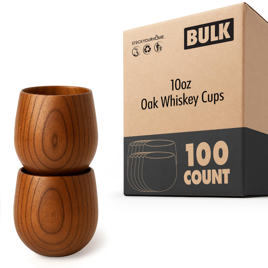 Oak Whiskey Cups 10oz (100 Pack)