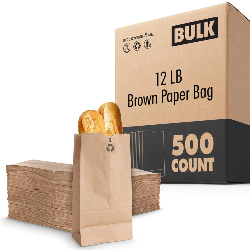 12 LB Brown Paper Bag - 500 Count