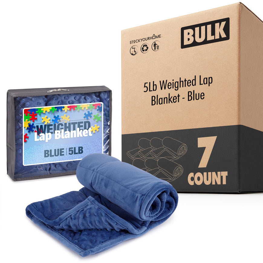 Weighted Lap Blanket Blue 5Lb 7 Pack