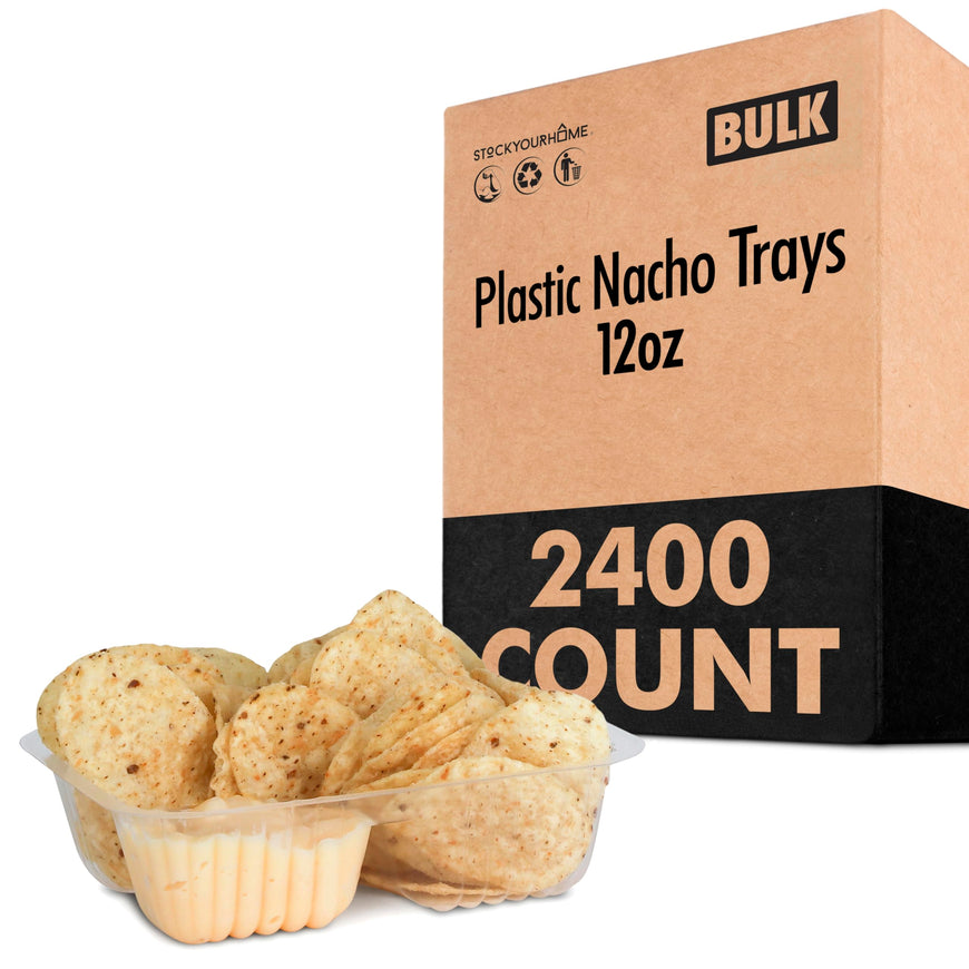 12 oz Plastic Nacho Trays (2400 Pack)