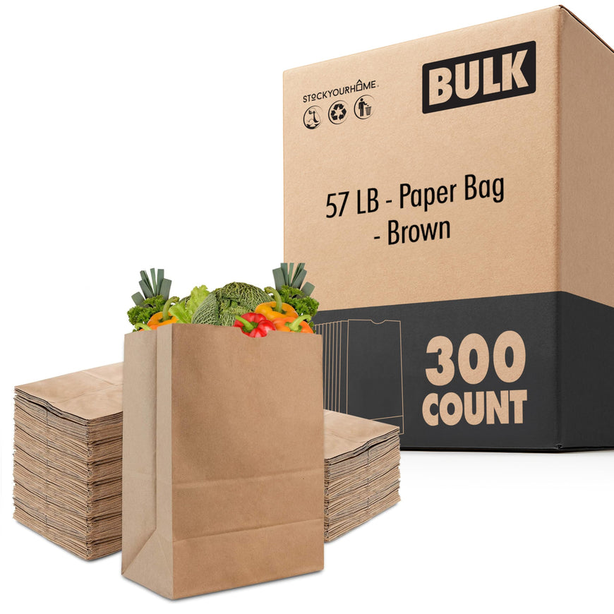 Paper Bag - Brown - 57 LB - (300 Pack)