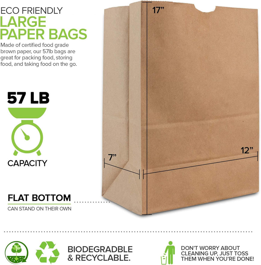 Paper Bag - Brown - 57 LB - (300 Pack)