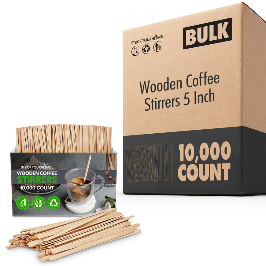 Wooden Coffee Stirrers 5 Inch 10,000
