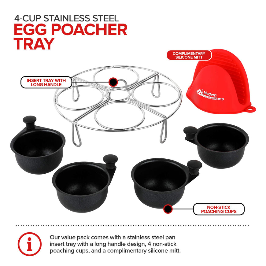 4-Cup Egg Poacher Rack 28 Count