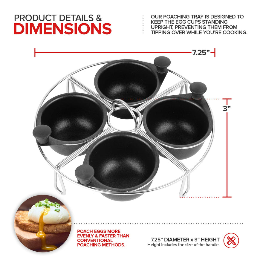 4-Cup Egg Poacher Rack 28 Count