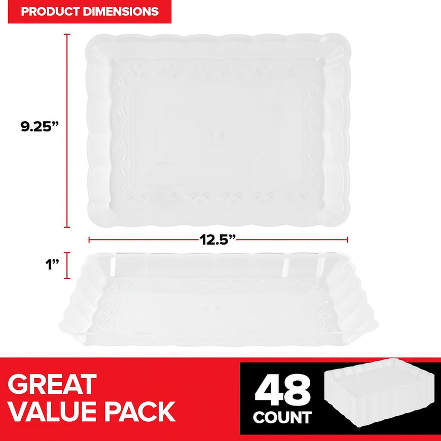 Scalloped Tray 48 Pack