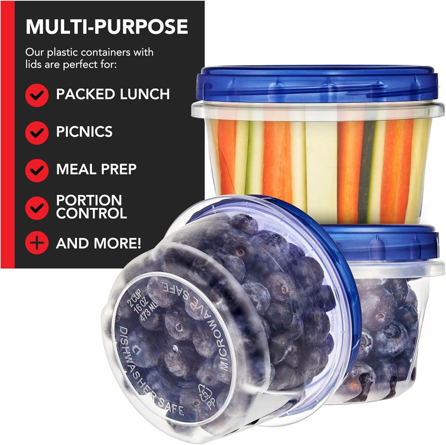 Twist Top Containers - 16oz (120 Pack)