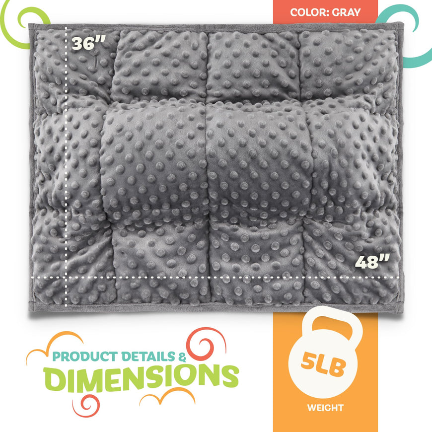 Weighted Blanket - 5lb - 36x48 - Gray 5 Count