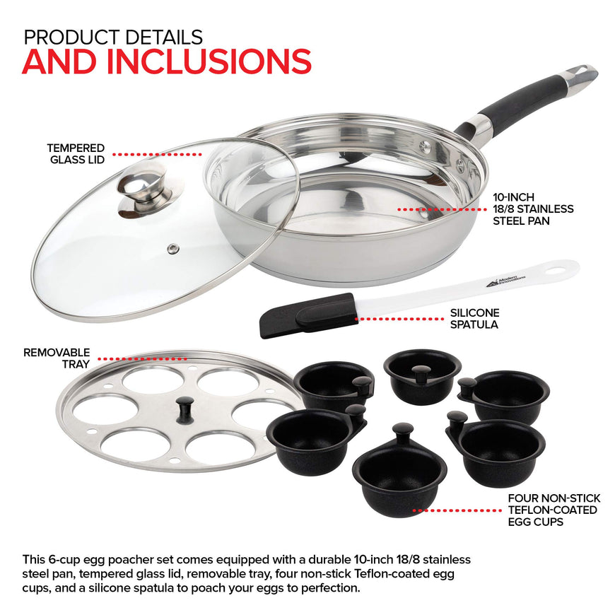 6-Cup Egg Poacher 6 Count