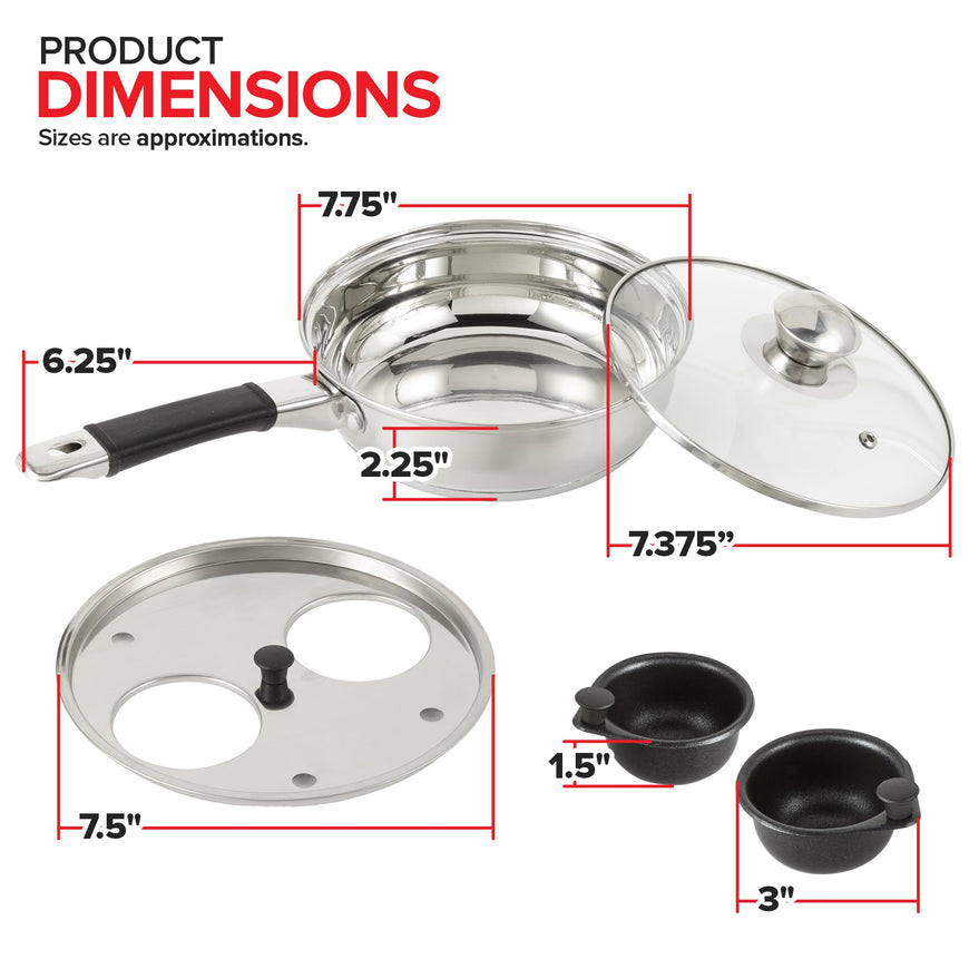 2-Cup Egg poacher 6 Count
