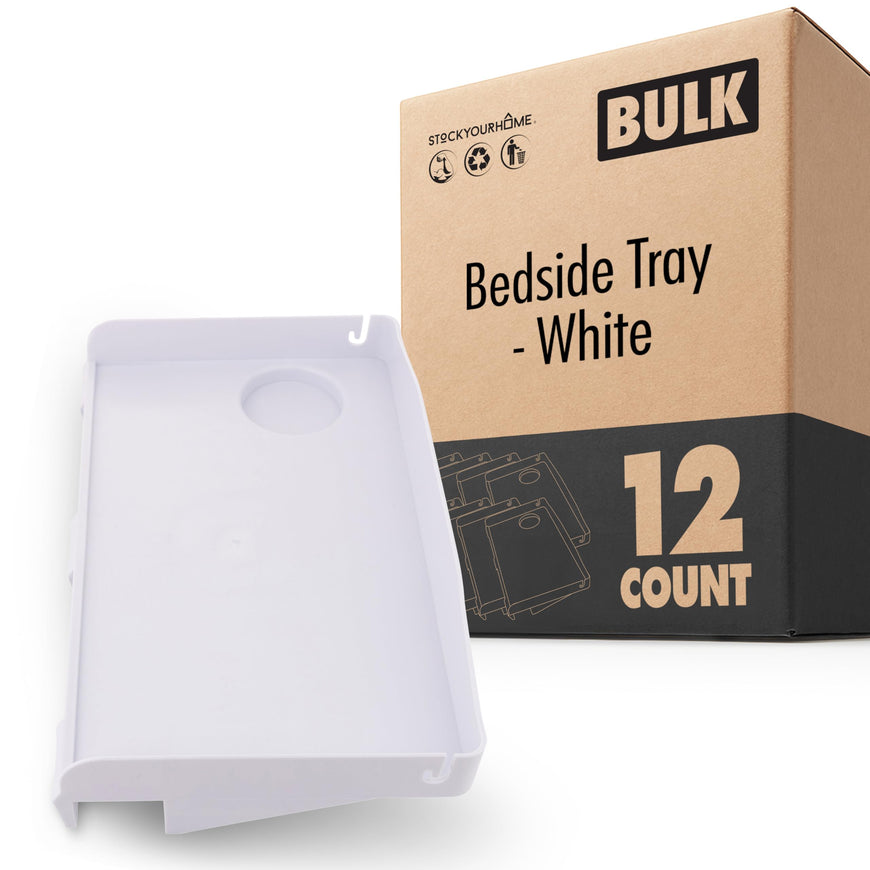 Bedside Tray - White 12 Count