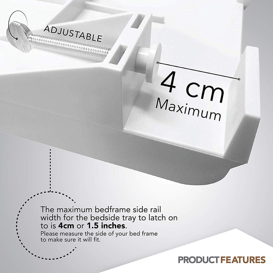 Bedside Tray - White 12 Count