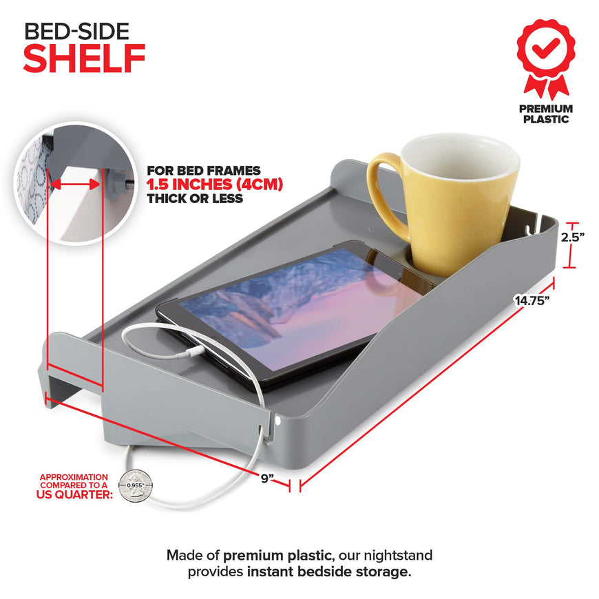 Bedside Tray - Dark Gray 12 Pack