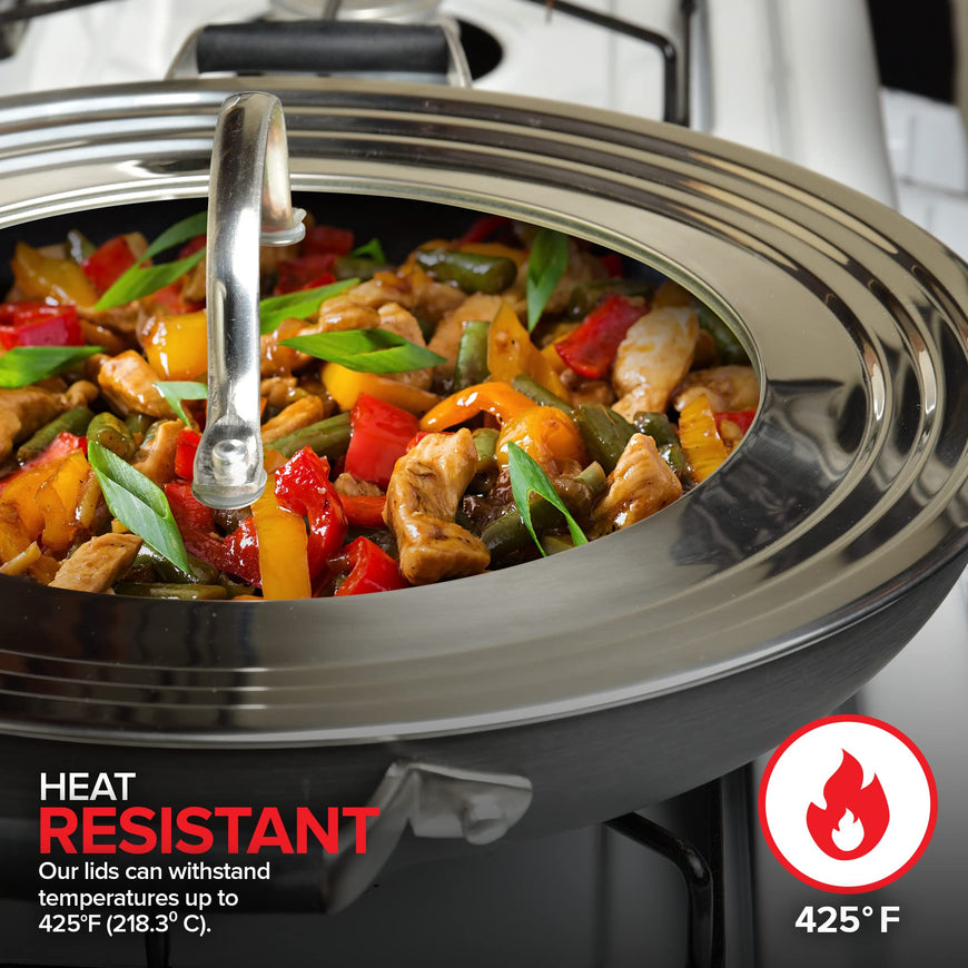 Universal Lid - Stainless Steel 8 Pack