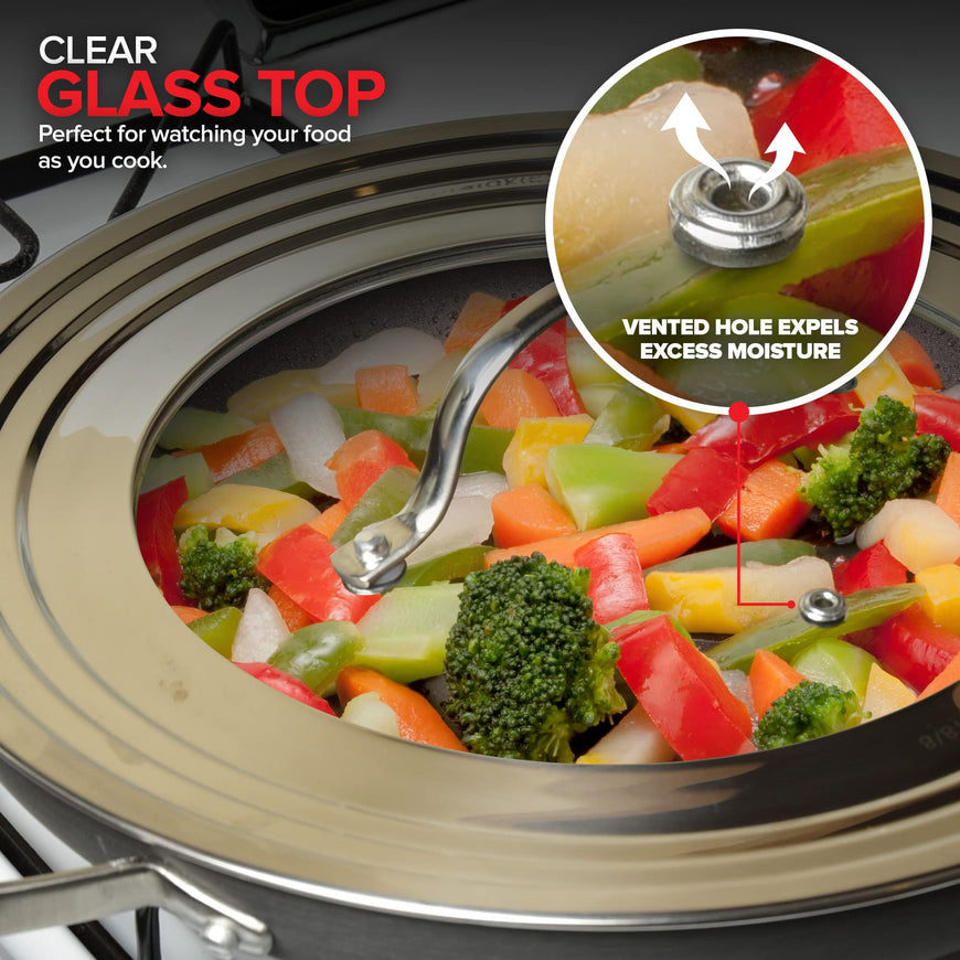 Universal Lid - Stainless Steel 8 Pack