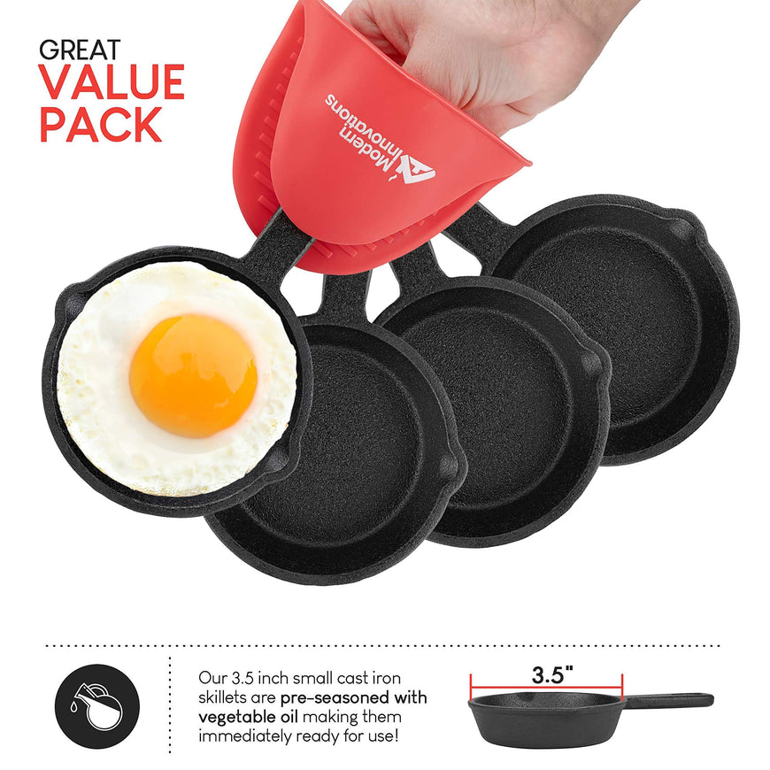 Mini Cast Iron Skillet with Mitt (48ct)