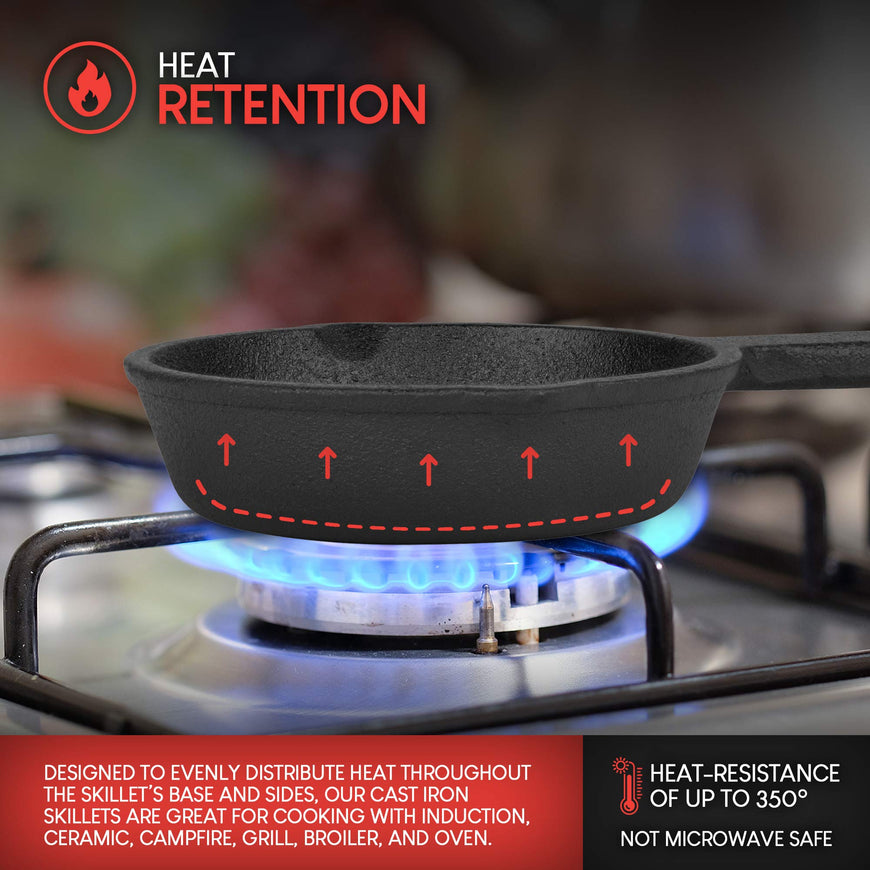 Mini Cast Iron Skillet with Mitt (48ct)