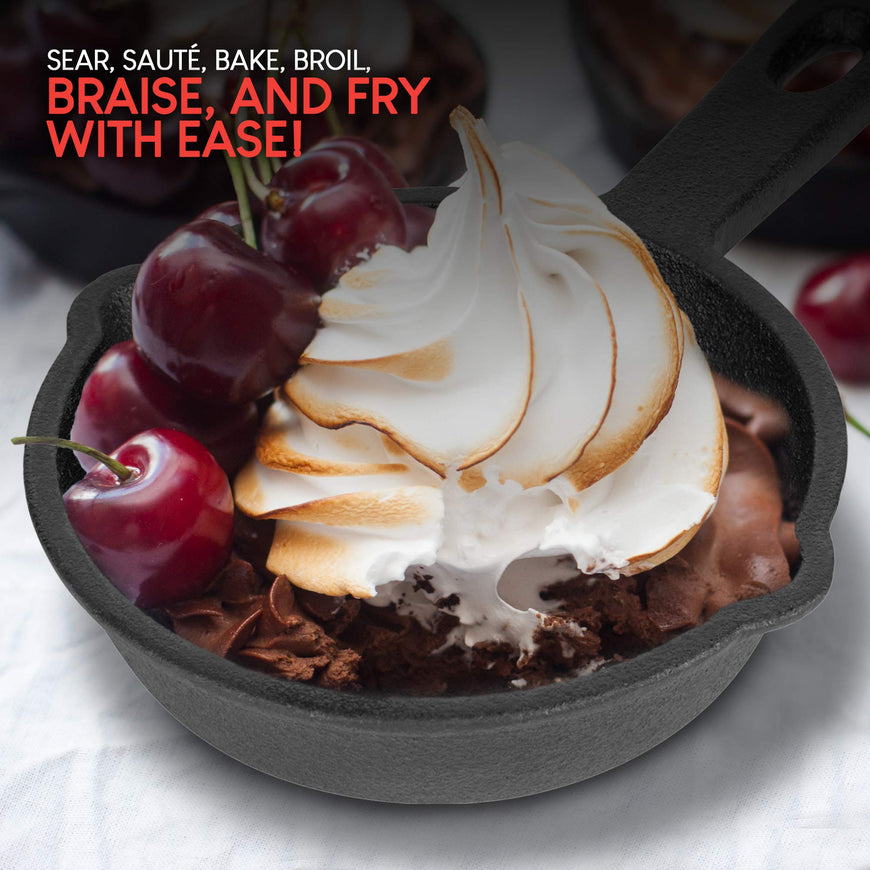 Mini Cast Iron Skillet with Mitt (48ct)