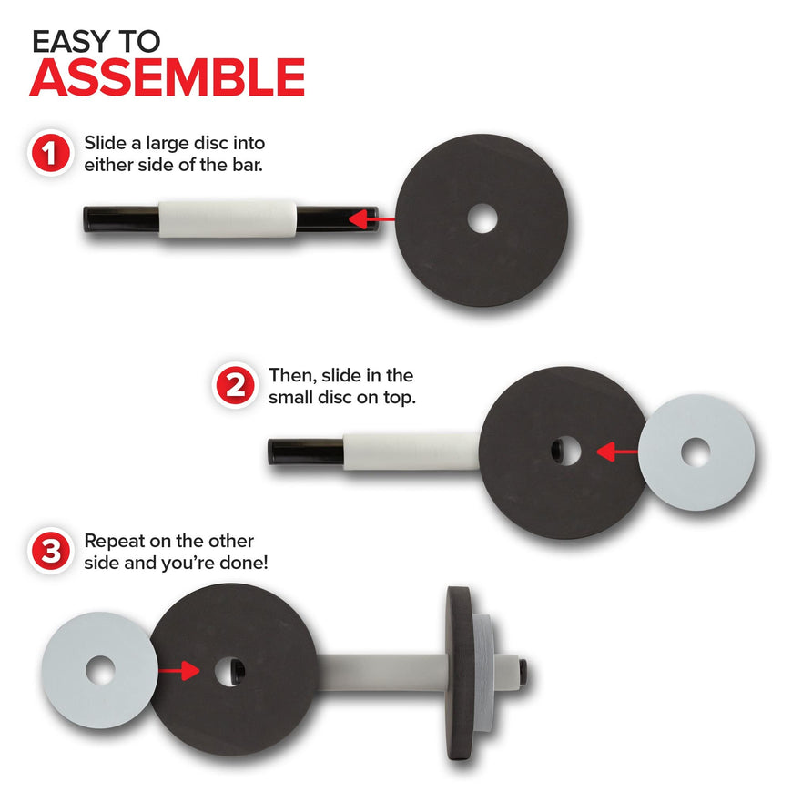 Kids Dumbbells - Black & Gray (20 Pack)