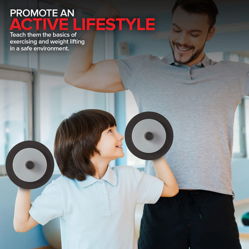 Kids Dumbbells - Black & Gray (20 Pack)