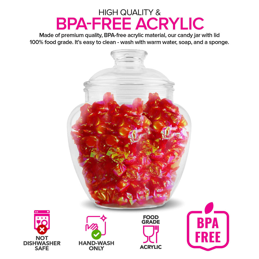 Acrylic Candy Jar - 80 Oz 6 Pack