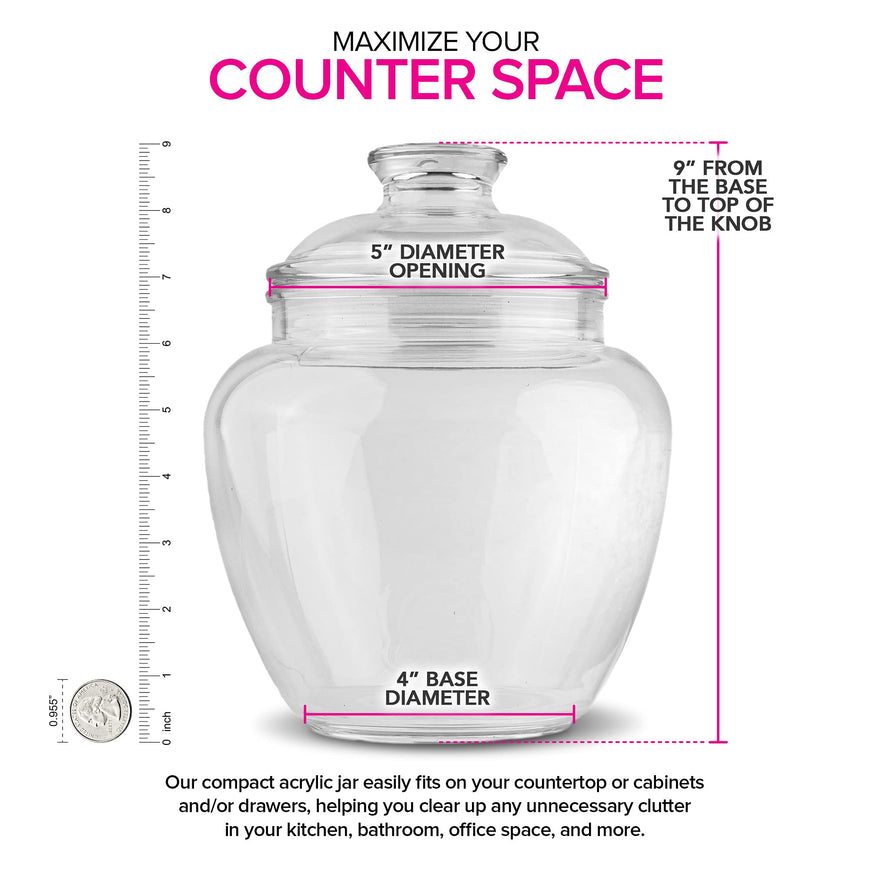 Acrylic Candy Jar - 80 Oz 6 Pack