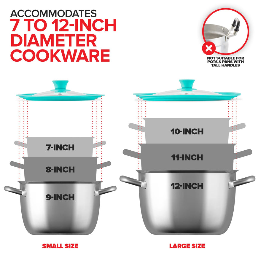 Silicone Universal Lid - Turquoise (Set of 16)