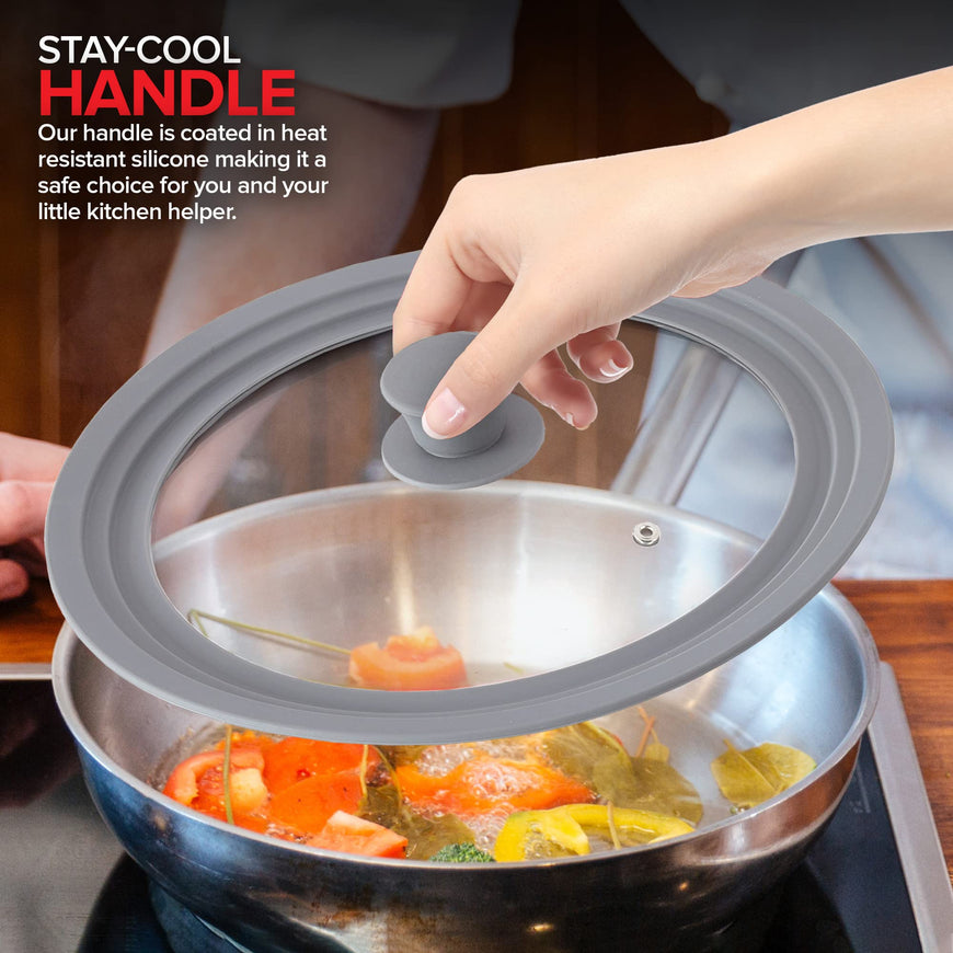 Silicone Universal Lid - Gray (Set of 16)