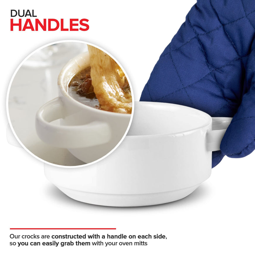 20 oz White Soup Bowl Set 16