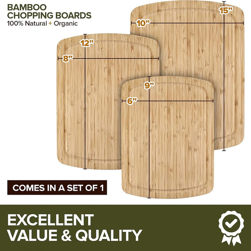 Organic Bamboo Cutting Board (15 Pack)