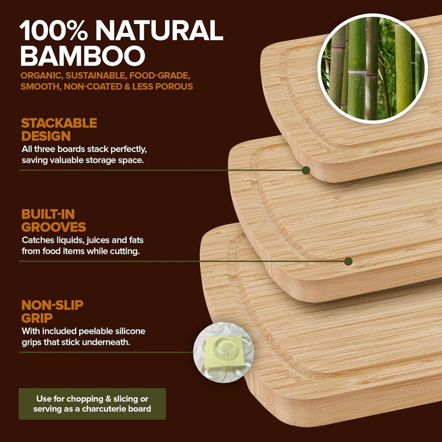 Organic Bamboo Cutting Board (15 Pack)