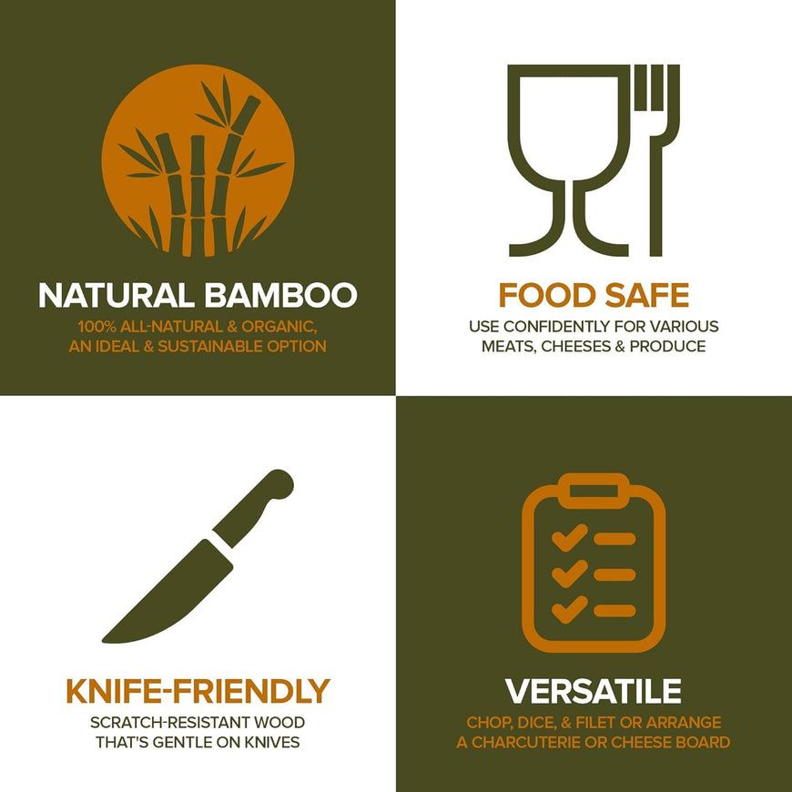 Organic Bamboo Cutting Board (15 Pack)
