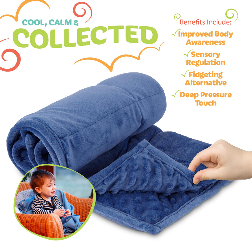Weighted Lap Blanket Blue 5Lb 7 Pack