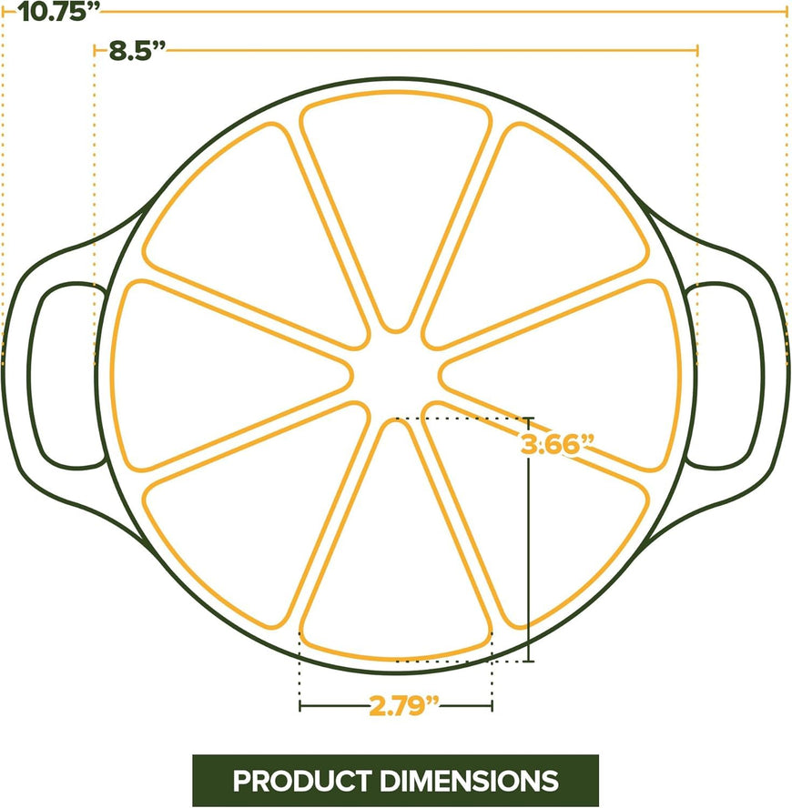 Cast Iron Wedge Pan 6 Count