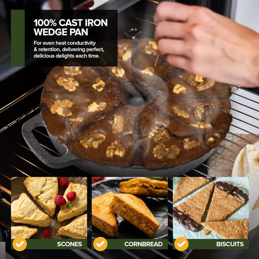 Cast Iron Wedge Pan 6 Count