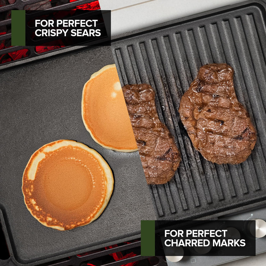 Cast Iron Reversible Griddle 4 Pack