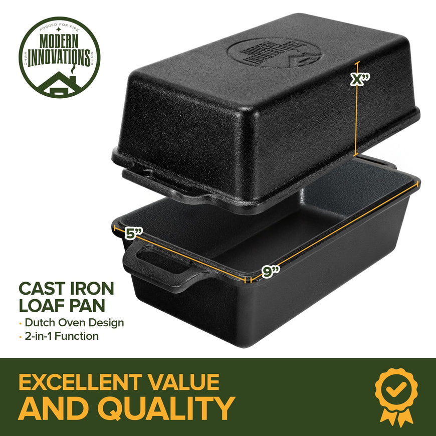 2 in 1 Cast Iron Bread Pan 4 Pack
