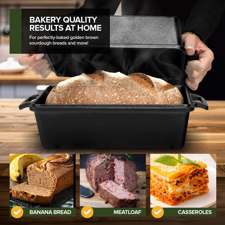 2 in 1 Cast Iron Bread Pan 4 Pack