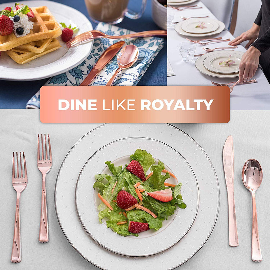 Rose Gold Cutlery (1280 Pack)