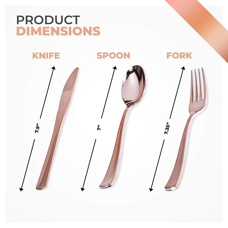 Rose Gold Cutlery (1280 Pack)