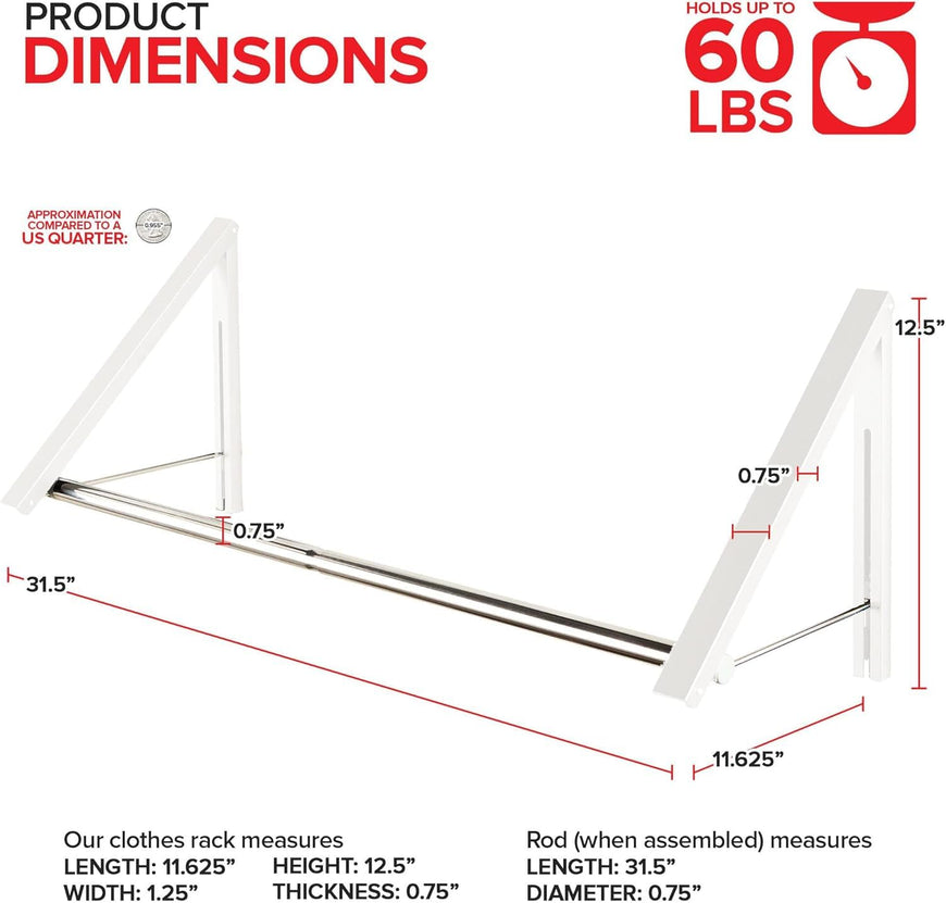 Clothing Rack - White (Set of 20)