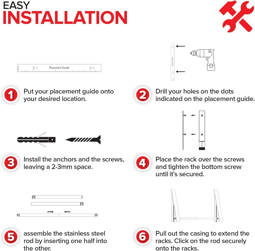Clothing Rack - White (Set of 20)