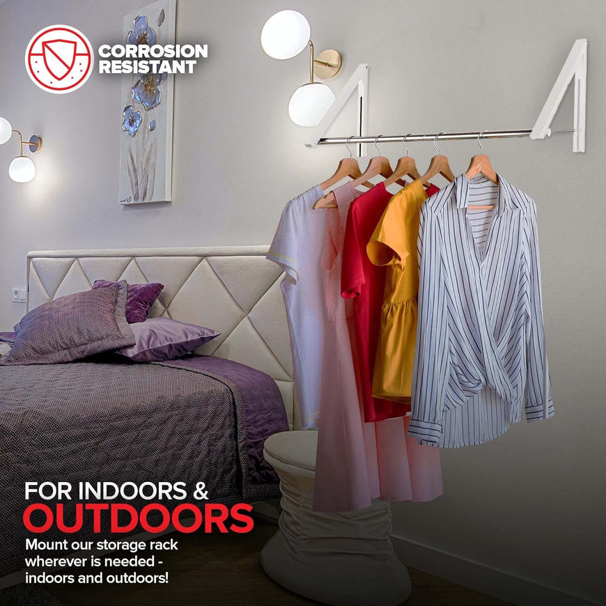 Clothing Rack - White (Set of 20)