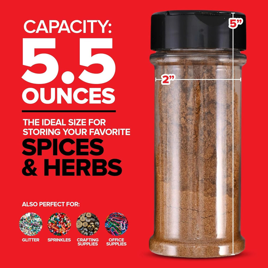Plastic Spice Jars - 5.5oz (288 Pack)